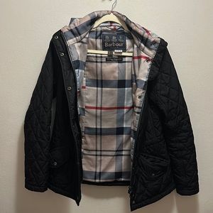 Barbour hooded quilted jacket
